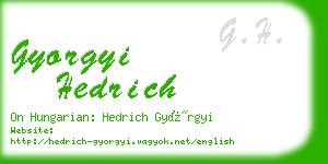 gyorgyi hedrich business card